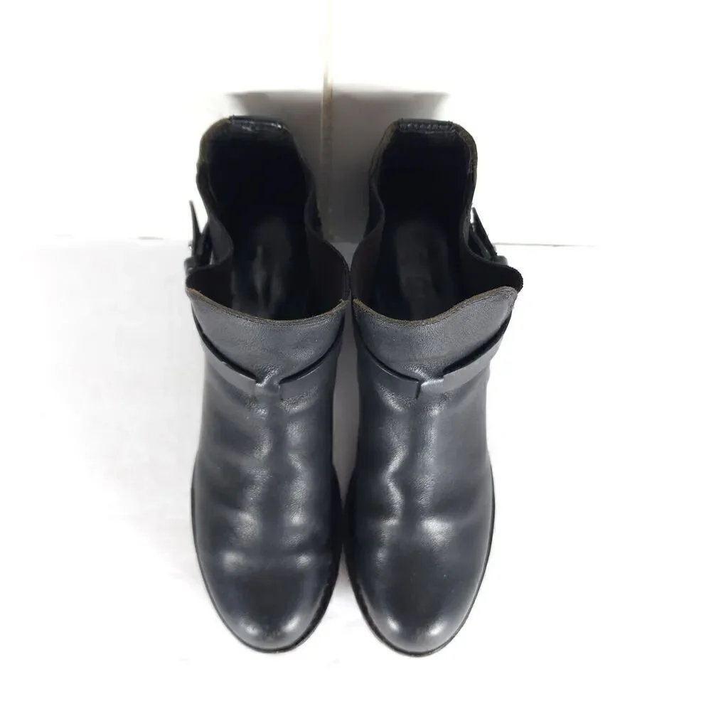 RAG & BONE Women's Durham US7,5 EU37,5 Black Leather Stretch Ankle Booties - Picture 4 of 16